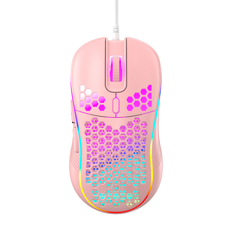 Wired game mouse hole hollow-out light game lightweight esports mouse