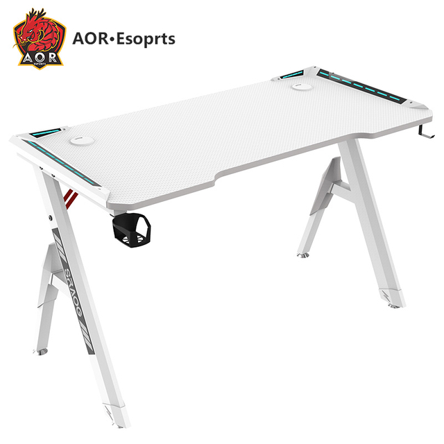 H Shaped Eco-Friendly Integrate Gaming Desk With RGB Light