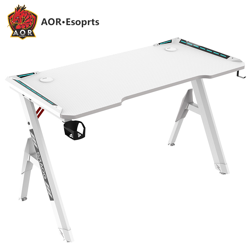 H Shaped Eco-Friendly Integrate Gaming Desk With RGB Light