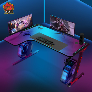 Aor Esports L shapedEco-friendly Particle Board RGB light 140/160cm Gaming Desk L1-7