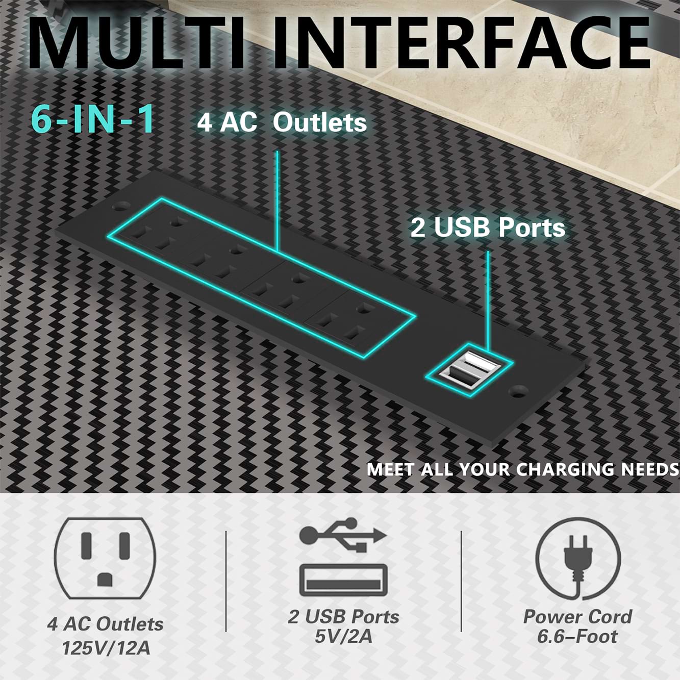 Computer Desk L Shaped 57 Inch with Power Outlets & Monitor Stand, Home Office Desk Corner Desk with Headset Hooks And Cup Holder, Black