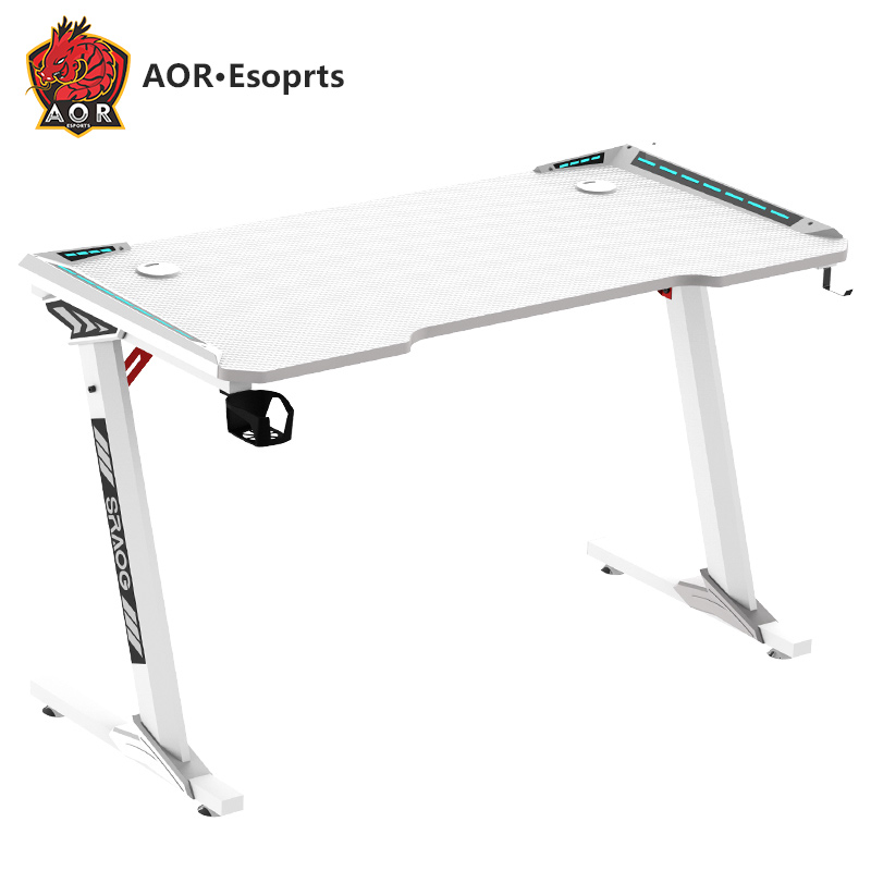 Aor Esports Z Shaped Carbon Fiber Texture Gaming Desk 