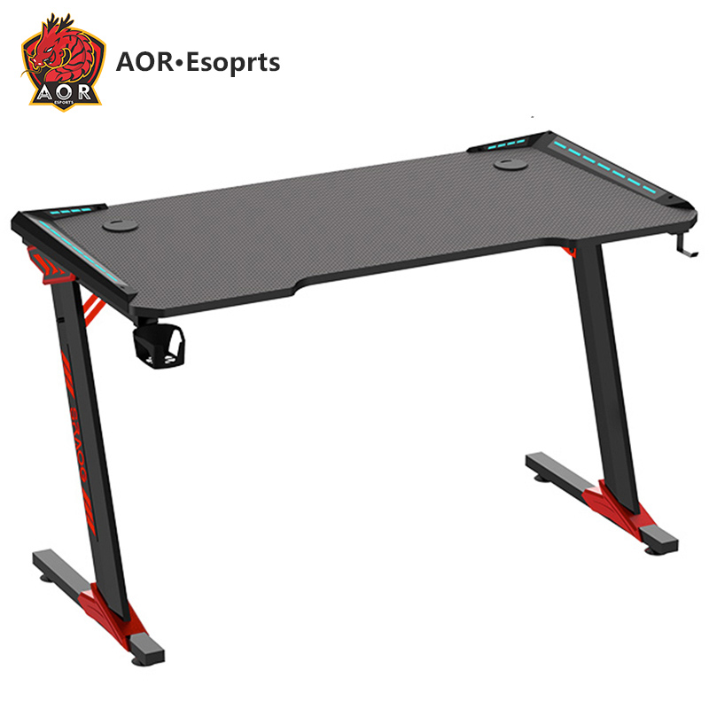 Aor Esports Z Shaped Carbon Fiber Texture Gaming Desk 